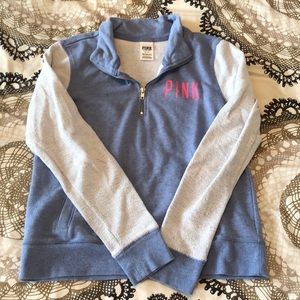 1/4 zip up Victoria’s secret pink sweatshirt
